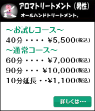 アロマトリートメント(男性)