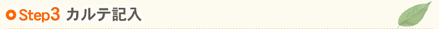 Step3 カルテ記入